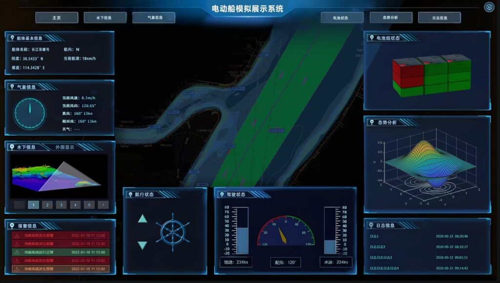 武汉港区海事处联合易润打造’长江荣耀号’电动船模拟系统插图2