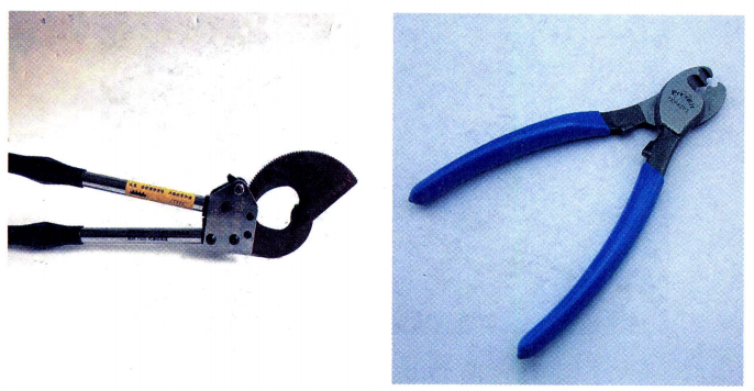 图 17-7: 常用工业电缆切割与剥线工具展示 图 17-7: 常用工业电缆切割与剥线工具展示