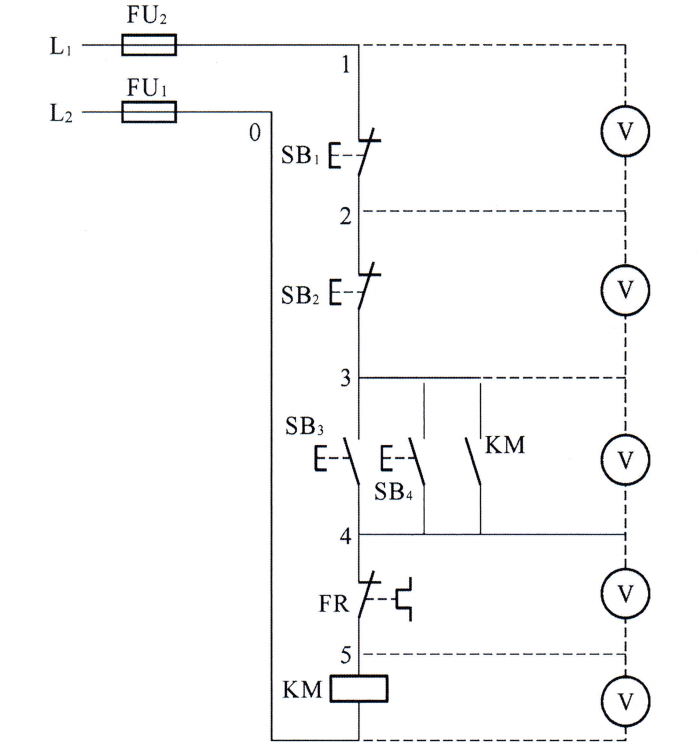 图13-14 电压分段测量法 图13-14 电压分段测量法