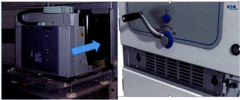 Figure 11-13 High-voltage circuit breaker push-in operation Figure 11-13 High-voltage circuit breaker push-in operation