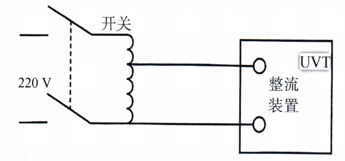 67abd64a39590497c2635b6b7dde6e67-3 图6-4 欠压保护动作试验电路