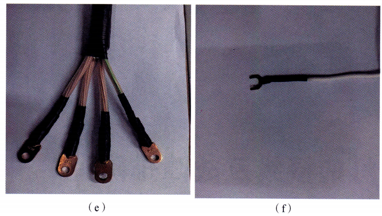 图 17-11: 接线端子热缩管绝缘封头处理工艺 图 17-11: 接线端子热缩管绝缘封头处理工艺