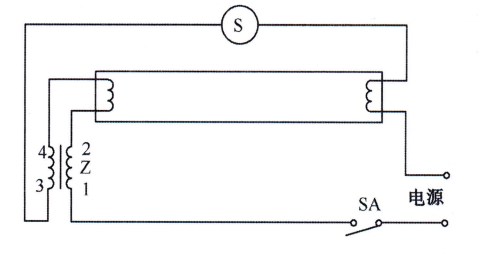 船舶专用双线圈镇流器荧光灯接线电路 船舶专用双线圈镇流器荧光灯接线电路