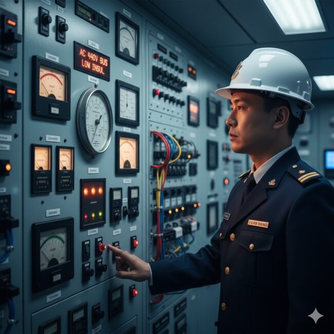 船舶-440V-动力电网绝缘故障查找实训：拉电法与泵浦排查-SOP